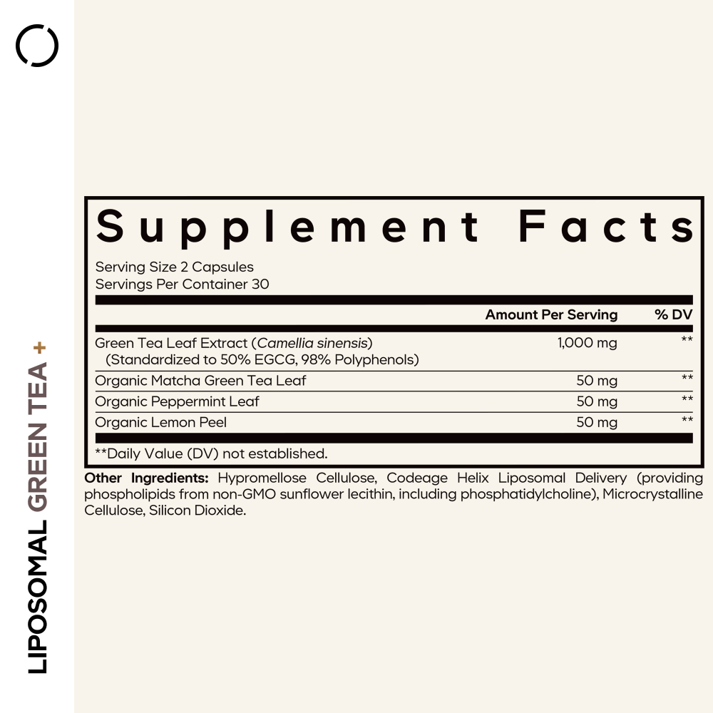 Codeage, Liposomal Green Tea +, 60 растительных капсул