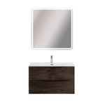 Тумба с раковиной подвесная BelBagno MARINO-CER-N-900-2C-SO-RNG-P Rovere Nature Grigio, раковина белая BB-8099-90