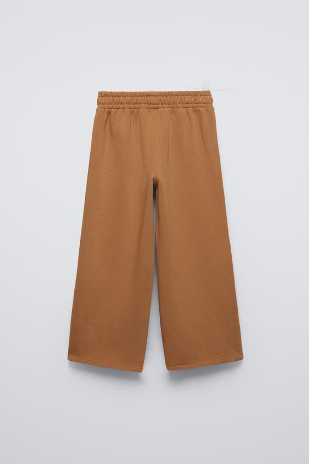 ZARA КОМПЛЕКТ ИЗ ХУДИ И БРЮК WIDE LEG ИЗ МЯГКОЙ ТКАНИ, СВЕТЛО-КОРИЧНЕВЫЙ