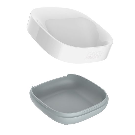 Мыльница Joseph Joseph Slim™ белая-серая