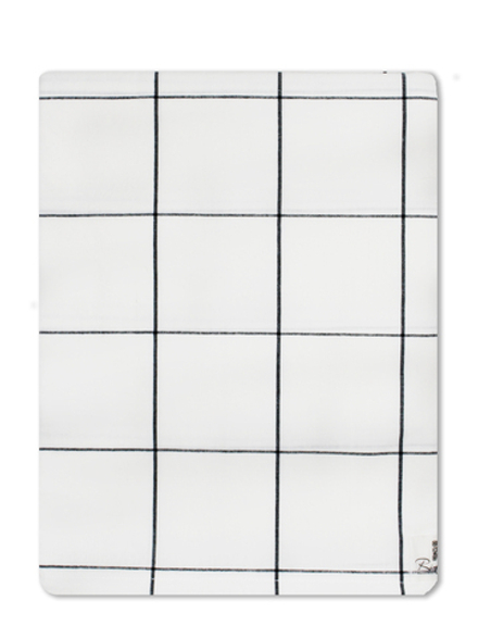 Пододеяльник на молнии Клетка белая вареный хлопок RinaAmari Размер 110*140