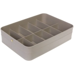 Корзина - органайзер для хранения с крышкой «ОКСФОРД», цвет серый, 32,8*24*8,1см (лейбл Селфи)