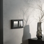 Рамка на 2 поста Hammer (черный) W0022408