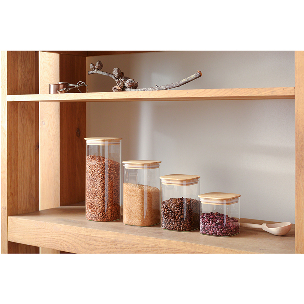 Банка для хранения smart solutions с крышкой из бамбука, 1900 мл