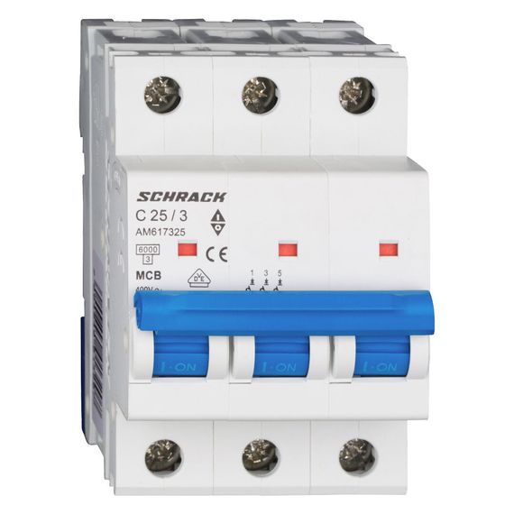 Автоматический выключатель Schrack Technik 3P C 25A 6kA Amparo AM617325--