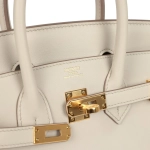 Оригинальная сумка из коллекции Y с золотой фурнитуро Hermès Birkin 25 Beton Swift