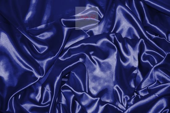 Silky (синий). Шторы из люкс-сатена однотонного.