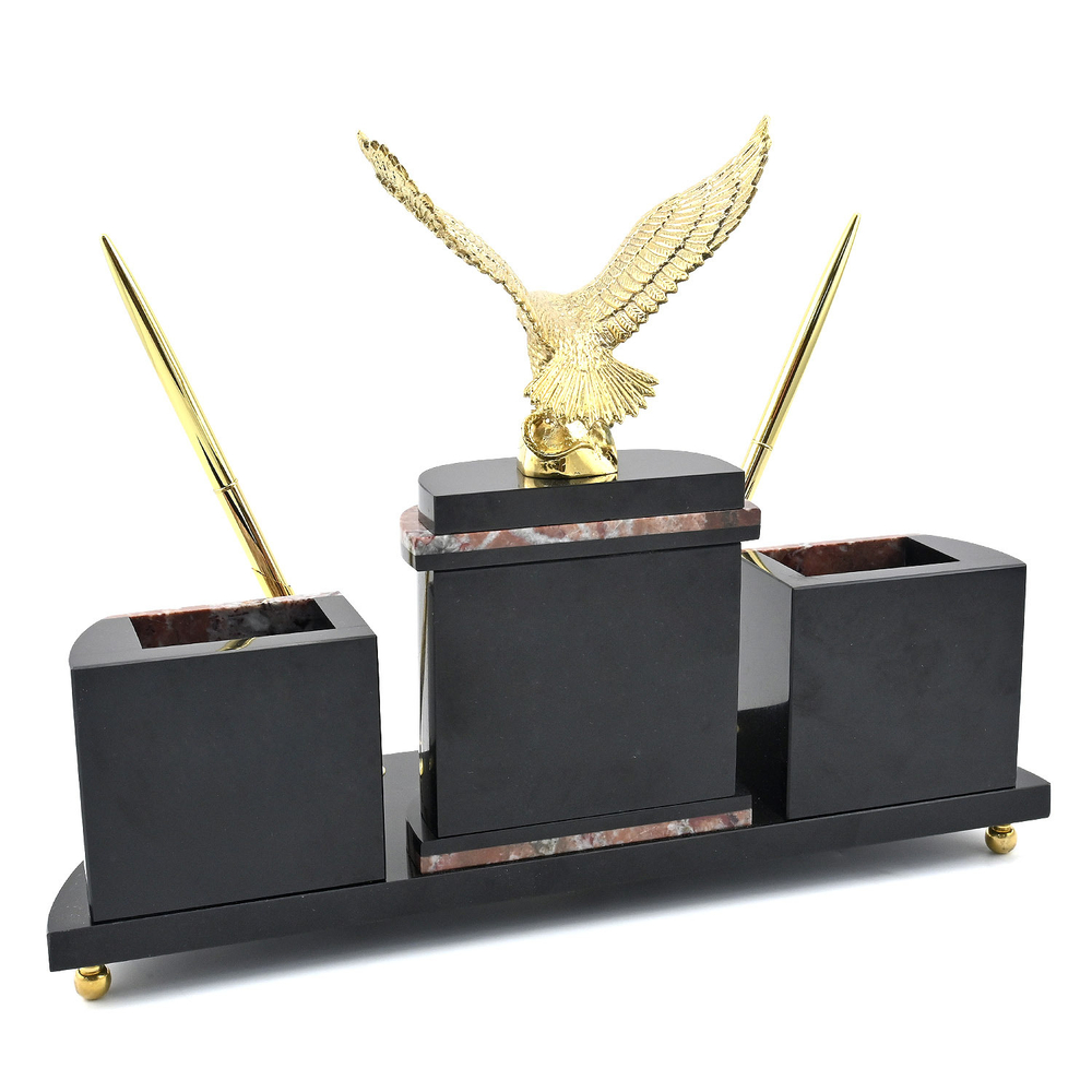 Письменный прибор из креноида "Орел" 300*95*230 мм.