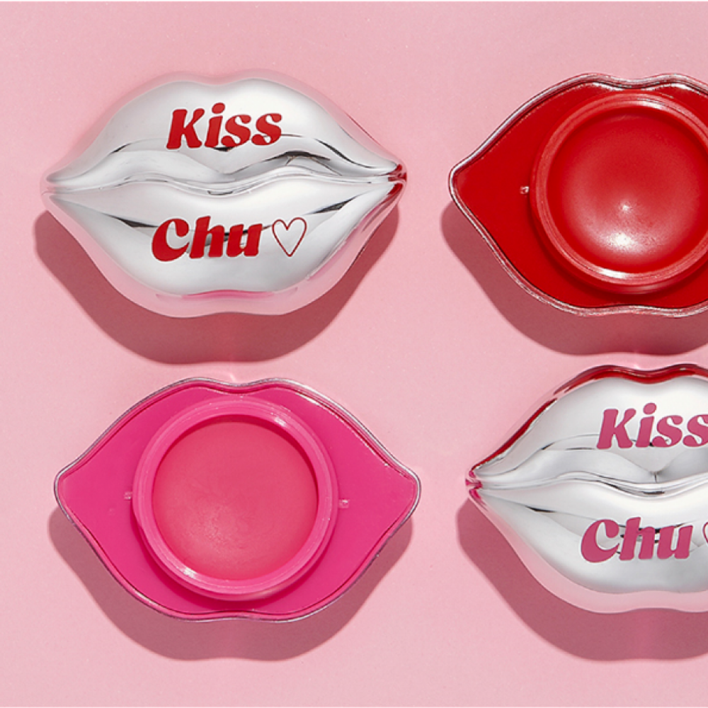 Tony Moly Kiss Chu Lip Balm, 02 Romance Pink бальзам тинт для губ, оттеночный (розовый)