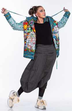 Двусторонняя куртка «Витражи», по мотивам живописи Тани МакКабе