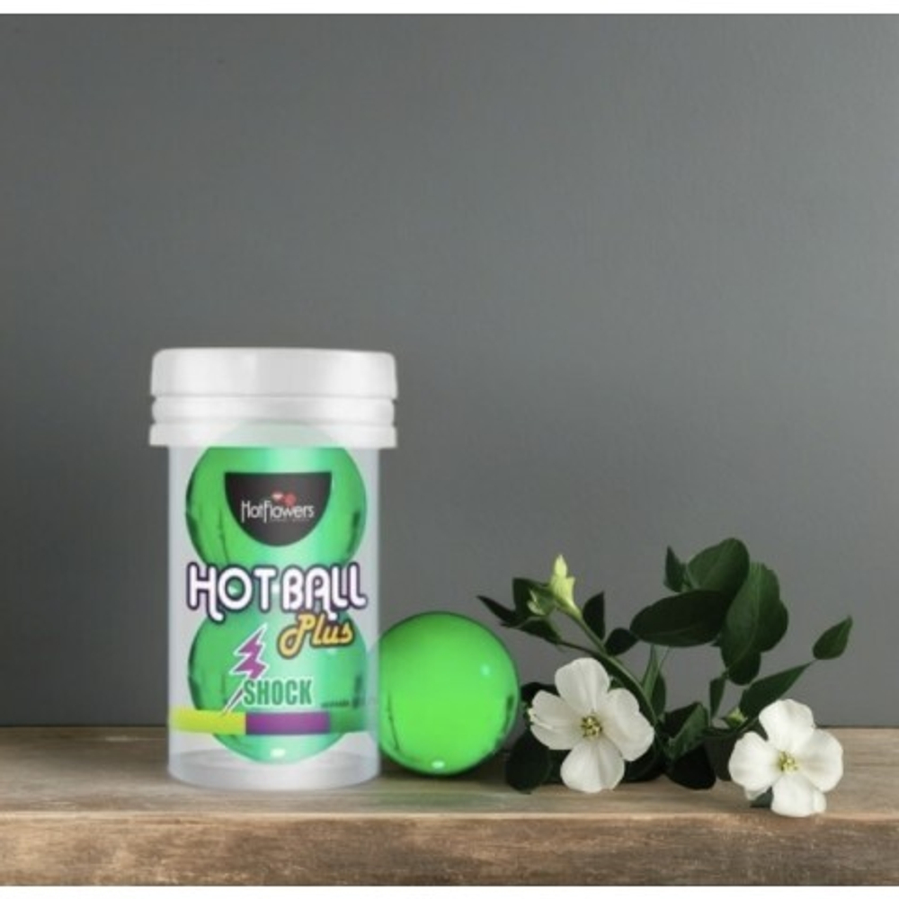 Лубрикант HOT BALL PLUS на силиконовой основе в виде двух шариков с покалывающим эффектом