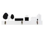 Ключница открытого типа, 3 крючка, 42x12см, МДФ, металл