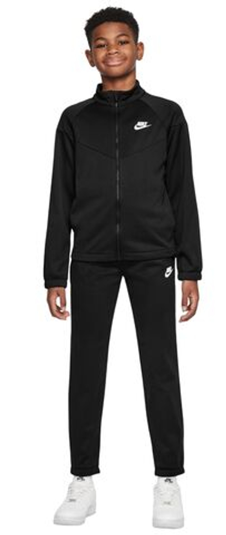 Детский теннисный костюм Nike Kids Dri-Fit Poly Knit Full Zip - blak/black/white