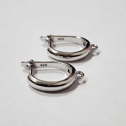 Ювелирные швензы, родий, английский замок, застежка классика, люкс фурнитура