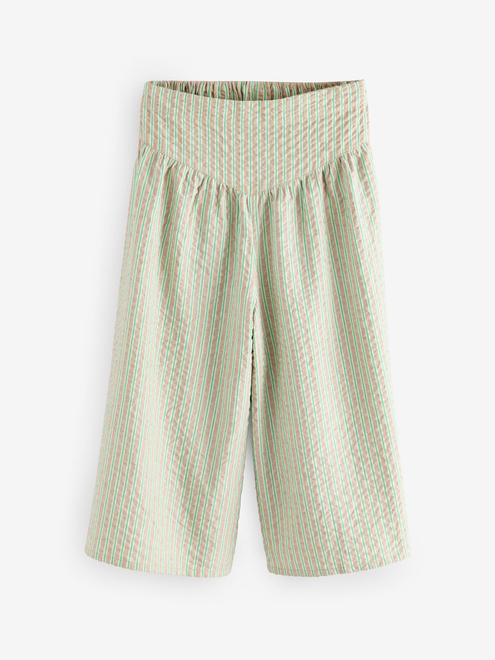 Брюки широкие для девочки Next E49-516, Бежевый, Зеленый