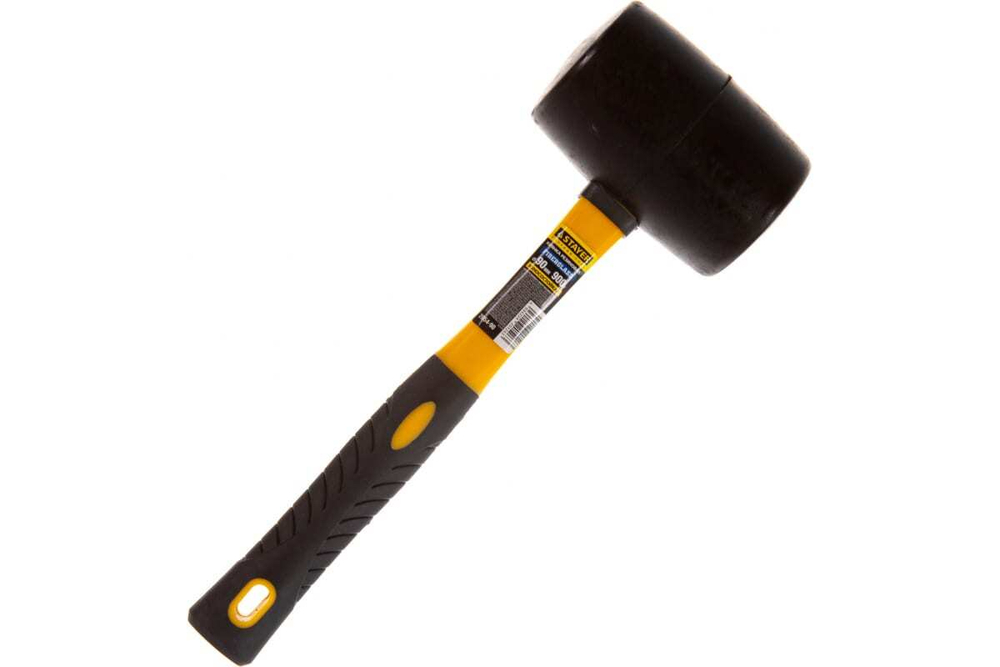 Чёрная резиновая киянка STAYER 900 г 2054-90
