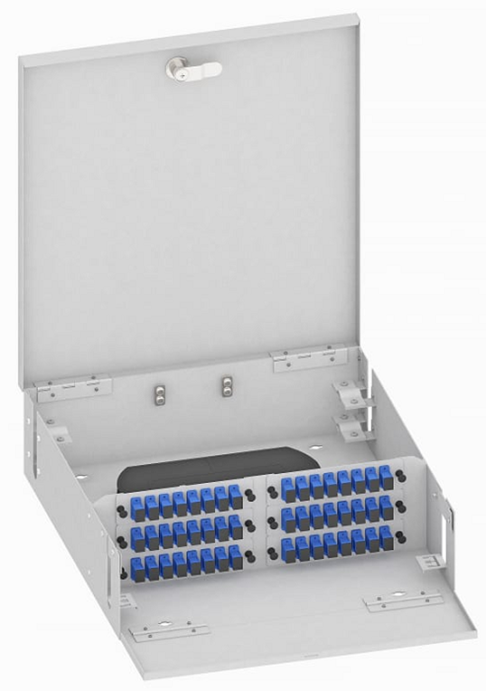 Кросс оптический настенный  TopLAN КРН-Top-48SC/U-OS2-GY