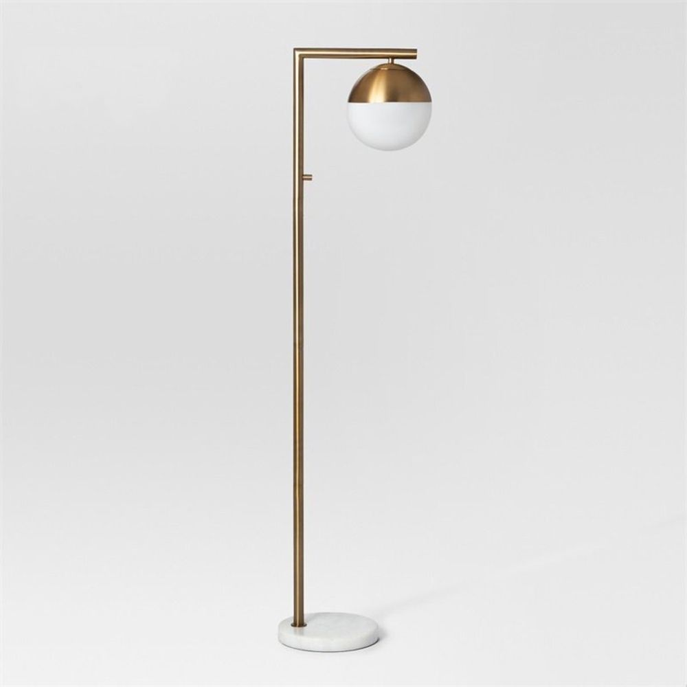 Торшер Geneva Single Glass Globe Floor Lamp