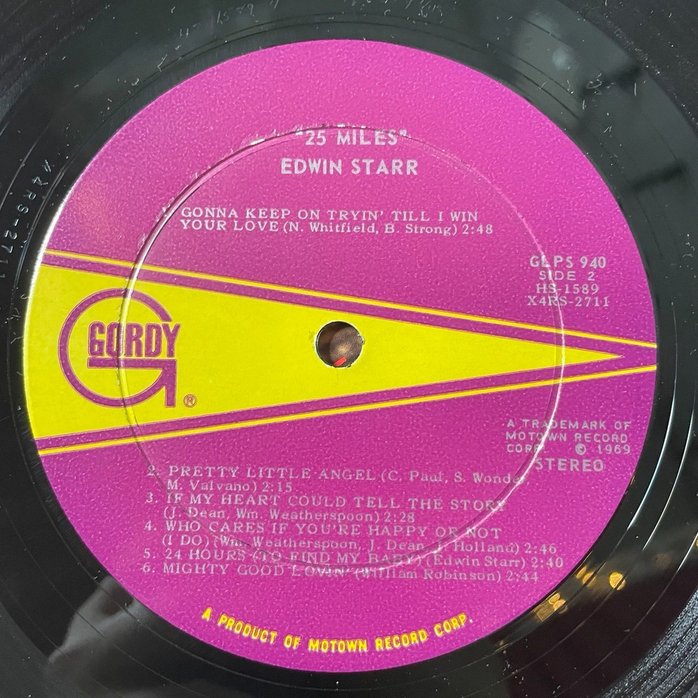 Винтажная виниловая пластинка LP Edwin Starr 25 Miles (USA 1969)