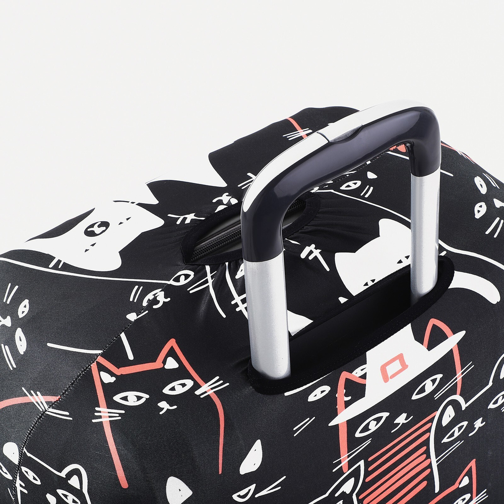 Чехол на чемодан 24", цвет чёрный, 9436451