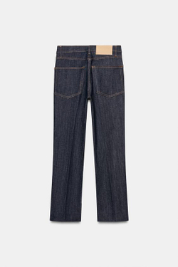ZARA ДЖИНСЫ BOOTCUT СО СРЕДНЕЙ ПОСАДКОЙ — ZW COLLECTION, СИНИЙ