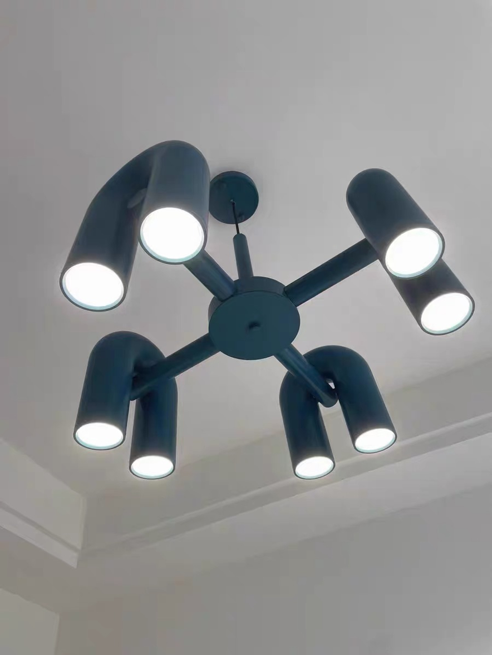 Pendant design lamp Cirkus by AGO Lighting (6 lampshades/Blue)