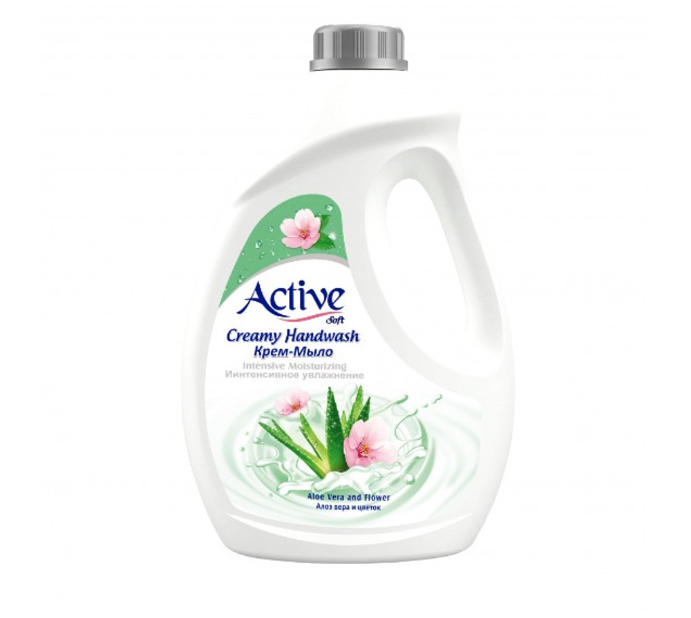 ACTIVE ИРАН / Жидкое крем-мыло с витамином B5 "Алоэ вера и лотос", Green 2000 мл х 6