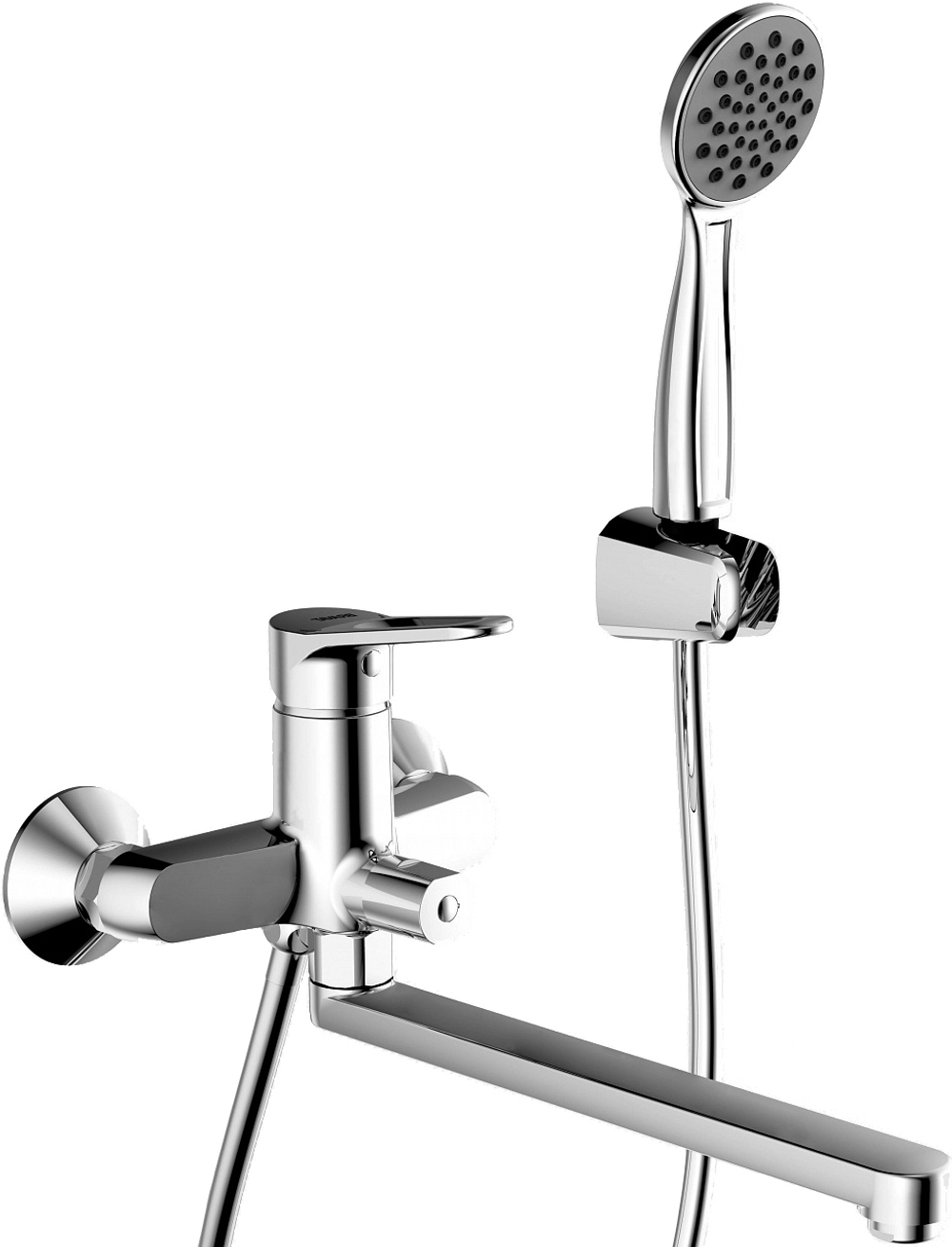 Смеситель для ванны c длинным изливом с аксессуарами Bravat Eco (F6111147C-LB)