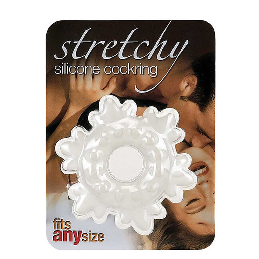Эрекционное кольцо "Снежинка" Stretchy ( прозрачный матовый ) (Цвет: прозрачный матовый)
