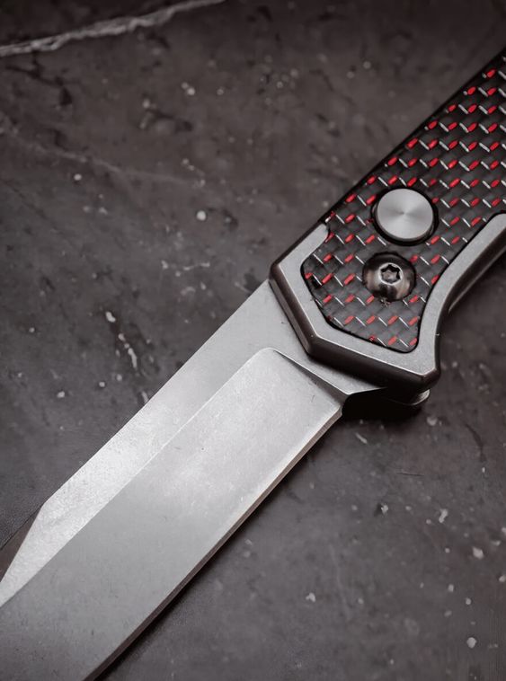 Тактический складной автоматический нож BOKER MAGNUM Черный в красную точку