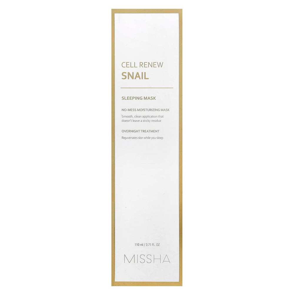 Missha, Cell Renew Snail, ночная маска для лица, 110 мл (3,71 жидк. унции)