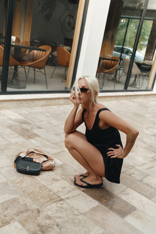 Платье майка из модала мини bk