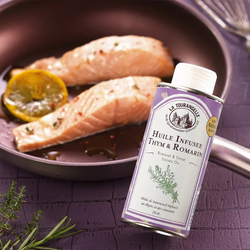 Масло подсолнечное с экстрактом тимьяна и розмарина, 250 мл, La Tourangelle, Thyme and Rosemary Infused Oil