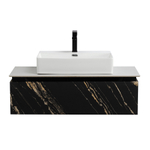 Мебель для ванной со столешницей и накладной раковиной Cezares SLIDER 100 Черный фьюжн SLIDER-1000-1C-SO-NF-P