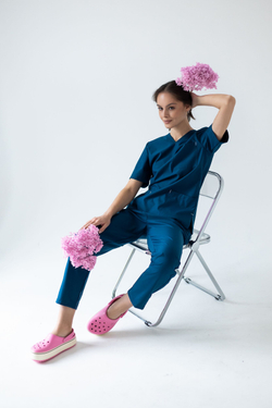 Блуза женская м640 toray стретч opal blue