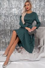 Платье с юбкой-плиссе (морская волна) Р11-2009/4 Nikol