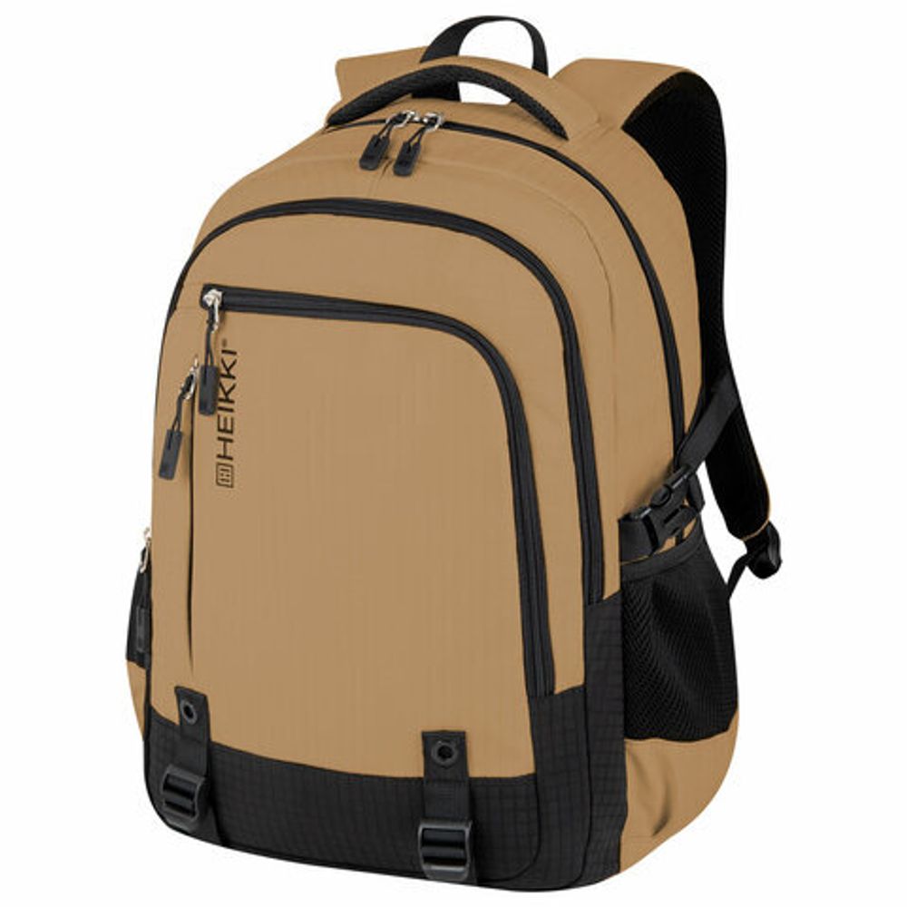 Рюкзак HEIKKI VALUABLE (ХЕЙКИ) универсальный, 2 отделения, отделение для ноутбука, бежевый, 48x33x19 см, 273870