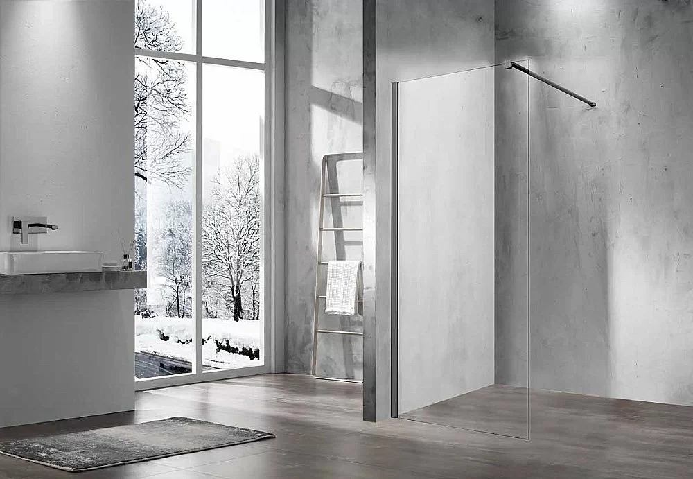 Душевая перегородка Vincea Walk-In VSW-1H120CLGM 120 вороненая сталь/стекло прозрачное