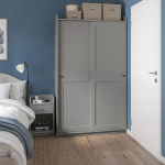 Тумба прикроватная - IKEA HAUGA, 40x36 см, серый ХАУГА ИКЕА