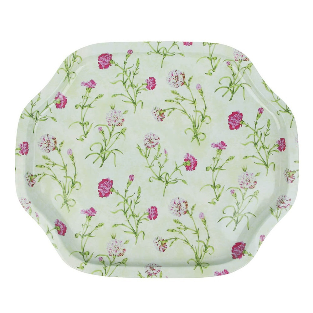 Поднос 33*27см металлический "Цветы"