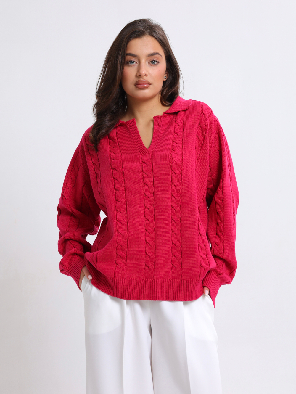 Джемпер-поло «Косы»