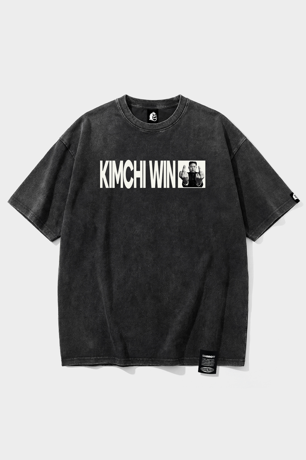 Футболка SHMOT "KIMCHI WIN" GARMENT DYE Черный
