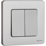 Выключатель 2-кл. Inspiria 10А IP20 250В 10AX механизм алюм. IEK 673622