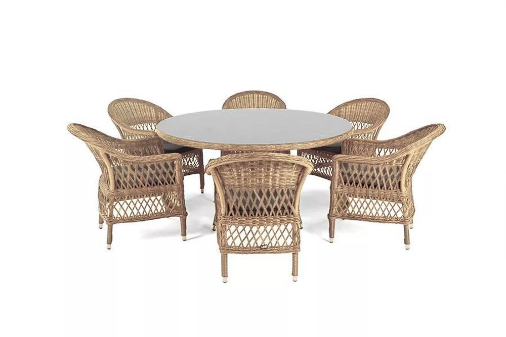 "Эспрессо-150 S" обеденная группа плетеная, цвет соломенный