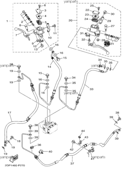 Рычаг управления левый для мотоциклов GPD Yamaha