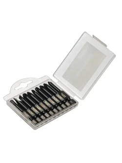 Набор намагниченных бит WURZ 50мм (PH, PZ, SL, Hex) 10 предметов