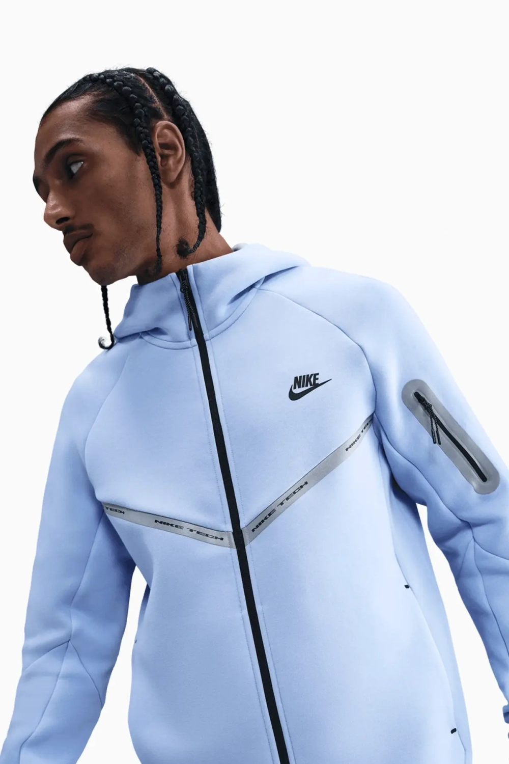 Кофта Nike Tech Fleece Hoodie Windrunner Full-Zip - голубой