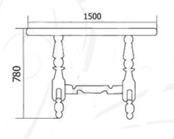 Стол обеденный-3 (вишня/вишня) , Фант-мебель, г. Волжск