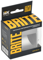 BRITE Подсветка светодиодная встраиваемая ПЛ20-БрС сталь IEK