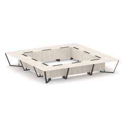 Steel Meet Стол переговорный квадратный KDK-PR.B.SP-24K Денвер Светлый/Металл Антрацит 4800*4800*750